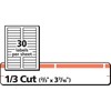 Avery 5166 Permanent Filing Labels, 1/3 Cut, 750/PK, Orange
