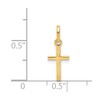 Jewelry Affairs 14k Real Yellow Solid Gold Small Cross Charm
