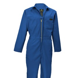 Natural Uniforms Mens Long Sleeve Zip Up Twill Coverall, Stain and Wrinkle Resistant (Royal Blue, Medium)