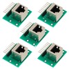 Teansic 5 Pcs RJ45 Connector Breakout Board 8-pin Headers Network
