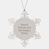 Christmas Snowflake Ornament for Board Games Enthusiasts - 'Board Games