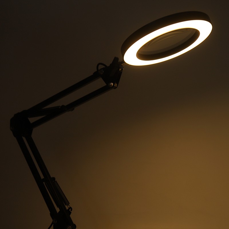 72 LED Magnifying Glass Light with Clamp Eye Protection 5X