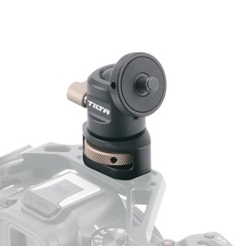 Tilta Mini Ball Head Mount | Adjust Angle of External Monitors or On-Board Lights | Ensures Accessories Stay Secure | Easy to Adjust (1/4"-20 with Locating Pins) TA-MBH-1420-B