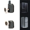 8-Pack Shower Door Rollers with M5 Screw - White Curved
