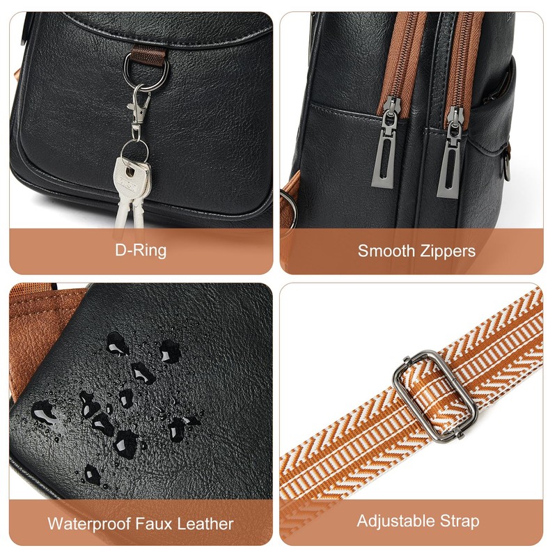 LATMAP 7L Sling Bag for Women Men Crossbody Belt Bag