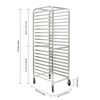 Bun Pan Rack, 20-Tier Aluminum Bakery Racks w/4 Casters, Sheet