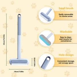 Pet Hair Removal Tool, 4 in 1 Reusable Remover Brush, Dog and Cat Hair Remover for Couch Carpet Furniture, Multifunctional Pet Hair Removal Broom, Cleaning Brush for Window Tile