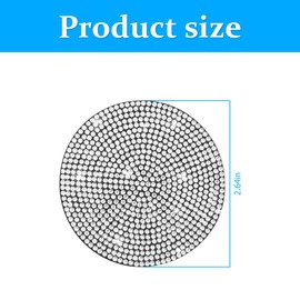 KHGUZ 2PCS Bling Car Cup Holder Coaster, Crystal Rhinestone Non-Slip Insert Auto Cup Pads, Sparkling Vehicle Decor Bottle Mat Accessories for Women Girls, Universal for RV, SUV, Truck (White)