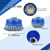 SALI 18 Pack Wire Cup Brush, 4 Inch Twisted Knotted
