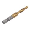 sourcing map 2 Pieces Combined Drill and Tap Titanium Coated