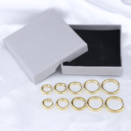 JUZICHEN 3-7 Pairs Silver Gold Hoop Earrings for Women, Stainless Steel, Stainless Steel