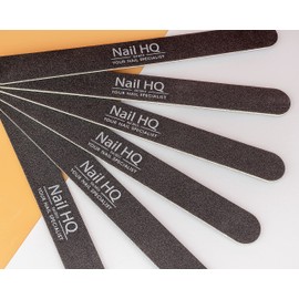 NAIL HQ Professional Nail Files x 6,Black