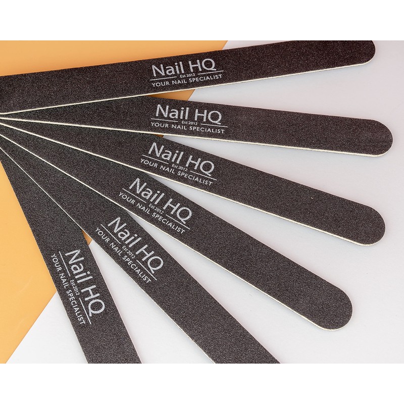 NAIL HQ Professional Nail Files x 6,Black