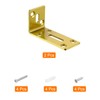 sourcing map L Corner Braces, 2Pcs 80x35x40mm - Stainless Steel