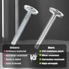 VGBUY 180Pcs #8 Self Tapping Screws Assortment Kit, 410 Stainless