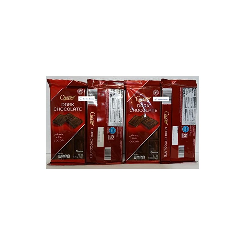 Choceur Austria Dark Chocolate Bars 5.29oz 150g (Four Bags)