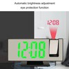 Digital Alarm Clock 180° Rotatable Projection 4 Level Brightness LED