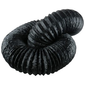 Homend Air Duct, Black Flexible Ducting HVAC Ventilation Air Hose for Grow Tents, Dryer Duct Hose,Dryer Rooms,Kitchen (6" X 16 FT, Black)