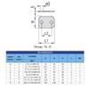 STAUFF 17.2MM Standard Series Clamp, Polypropylene with Galvannized Steel Plated