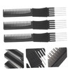 Healvian 3pcs Steel Needle Tail Combs Wide Tooth Comb Curly