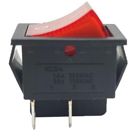 KWEOTUGO 2415-3 On/Off Boat Rocker Switch Canal R Series DPST 20A 16A 125 250VAC fits Hongju Taiheng TH3 Defond DRH-2415-3 Replacement for A Variety Applications PA66 Black