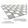 Tenedos Square Checkered Tile Grey & White Porcelain Mosaic Shiny