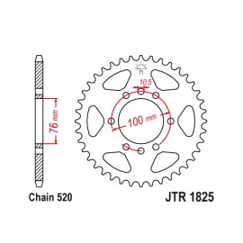 JT Steel Rear Sprocket 40 40T Tooth Suzuki LT500 Quadracer Quadzilla 1987-1990