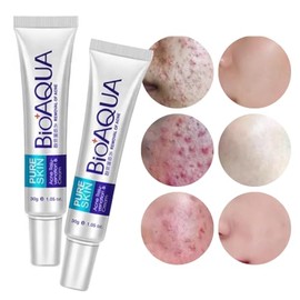2 Crema Eliminación De Acné - Crema para eliminar manchas de acné, control de aceite, para el cuidado de la cara Bioaqua Pure Skin