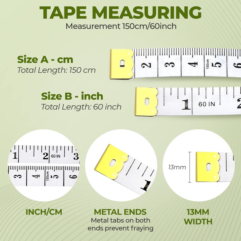 RubiGO Body Tape Measure Dual Sided Measuring Tape For Body