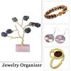 SUNYIK Fluorite Healing Crystal Money Tree on Natural Polished Rose