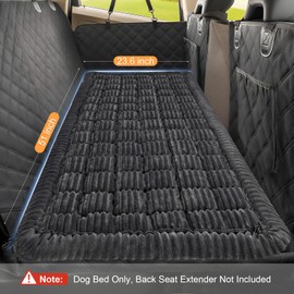 Feestars Dog Bed for Car, Non-Slip Travel Back Seat Pet Bed Mat, Dog Mat for Car Trucks Backseat, Fit for Backseat Extenders and Seat Covers (Dark Grey, 51 x 23.6 inch)
