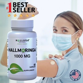 Suplemento superalimento HALLMORINGA 1000 MG salud de la piel y apoyo inmunológico - 60 cápsulas