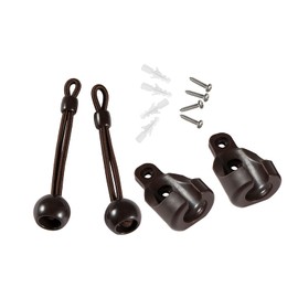 Universal Replacement Mounting Brackets of Exterior Sun Shades Outdoor/Indoor Roller up Blinds (Brown, Bungee Kit)