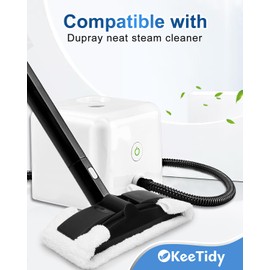 KeeTidy Steam Cleaner Pads Washable Microfiber Cloths Compatible with Dupray Neat Steam Cleaners Accessories Steamer Mop Cleaning Pads, 8 Pack