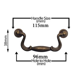 Universal Hardware Vintage Cabinet Brass Handle Drawer Drop Swan Neck Handles Brass 644-07