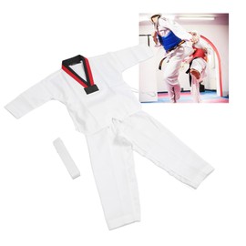Traje de Taekwondo, Uniforme de Taekwondo para Niños, Cinturón Antideslizante para Entrenamiento (XXS)