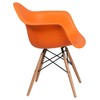 Flash Furniture 2 Pk. Alonza Series Orange Plastic Chair with