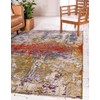 Unique Loom Outdoor Modern Collection Area Rug - Crumpled (3'