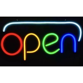 Sign Buddy NEW LED Neon Open Sign Light with ON Off Switch Red White Yellow Green Blue RGB