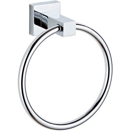 YUET Wall Mounted Towel Ring Rail Bar Bath Holder Hanger Accessories SUS 304 Stainless Steel with Chrome Plated Bathroom Hardware and Kitchen (Polished)