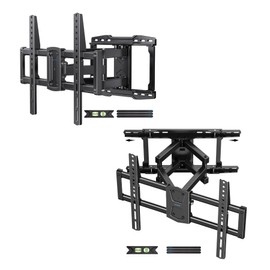 Full Motion TV Wall Mount Bracket for 37-86 inch TV Mounts Up to 132 lbs & Full Motion TV Wall Mount 24 inch Studs for Most 42-86 Inch TVs Up to 110lbs