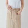 JOYAIYI Apron, Cafe Style, 2 Pockets, Natural Linen, Simple, Unisex,
