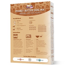 Puppy Cake Puppy Cake - Dog Birthday Cake Wheat-Free Cake Mix for Dogs to Eat - Includes Peanut Butter Flavor Cake Mix and Icing Mix - Easy to Make - Bake or Microwave, Natural Ingredients - Made in the USA