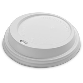 PaperMade White Disposable Coffee Cup Lids (1000 Lids) - Resealable Dome Lids For Hot Or Cold Beverage Cups, 1 Case Fits Most 10 oz, 12oz, 16oz, 20oz Cups | Perfect For Travel, Coffee Shops & Take Out