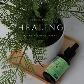 SSF Organics- Healing Comfrey Oil Concentrate. Natural Therapy for Joints, Muscle and Skin. | Medicinal Plant Based Relief and Recovery | 1 oz.