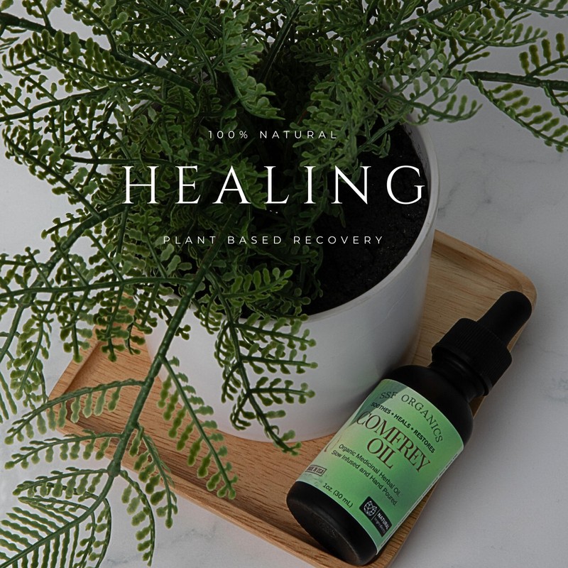 SSF Organics- Healing Comfrey Oil Concentrate. Natural Therapy for Joints,