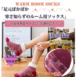 Sondity Women's Winter Socks, 4 Pairs, Fleece-Lined, Extra-Thick, Indoor Socks, Warm, Anti-Slip, Warm & Fuzzy, Cute, Warming, Thermal, Heat-Retaining, Deodorizing, Antibacterial, Women’s U.S. Shoe Sizes 5 to 8 (8.7 to 9.8 inches; 22 to 25 cm), Includes 4