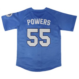 Villa Kenny Powers Baseball Jersey #55 Myrtle Beach Mermen Stitched Men Movie Baseball Jersey Blue Green (55 Powers Blue, Small)