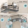 Nieifi Adhesive Corner Shower Caddy Shelf Basket Rack with Hooks,