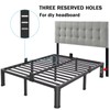 14 Inch California King Bed Frame with Rounded Corner and